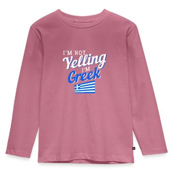 Grèce - T-shirt manches longues Premium Enfant - mauve - Devant - AI Model Kid Female (0cm)