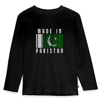 Pakistan - Kids' Premium Longsleeve Shirt - black - Front - AI Model Kid Male (0cm)