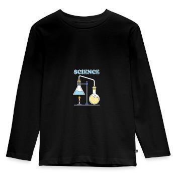 Reculez je vais essayer la science - T-shirt manches longues Premium Enfant - noir - Devant - AI Model Kid Male (0cm)