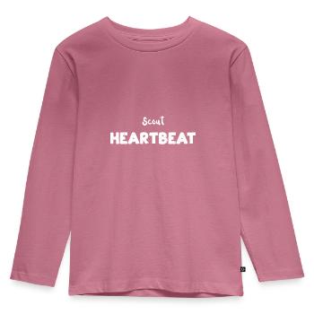 Scout Heartbeat - Camping - Kids' Premium Longsleeve Shirt - mauve - Front - AI Model Kid Female (0cm)