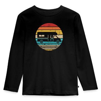 Wohnmobil - Kinder Premium Bio Langarmshirt - Schwarz - Vorne - AI Model Kid Male (0cm)