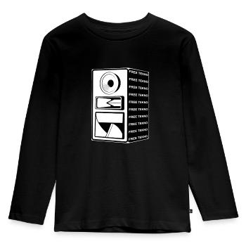 Boîte de son Tekno - T-shirt manches longues Premium Enfant - noir - Devant - AI Model Kid Male (0cm)