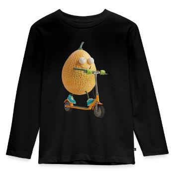 Scooter melon miel - T-shirt manches longues Premium Enfant - noir - Devant - AI Model Kid Male (0cm)