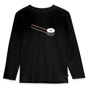 Sushi chopsticks - Kids' Premium Longsleeve Shirt - black - Front - AI Model Kid Male (0cm)