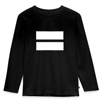 Equality Minimal Statement - Kinder Premium Bio Langarmshirt - Schwarz - Vorne - AI Model Kid Male (0cm)