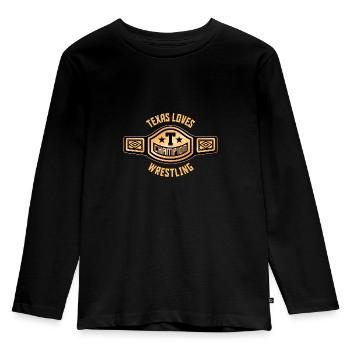 Conception de lutte au Texas pour les fiers fans du Texas - T-shirt manches longues Premium Enfant - noir - Devant - AI Model Kid Male (0cm)