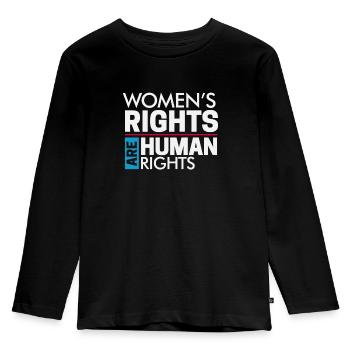 Women's rights are human rights - Kids' Premium Longsleeve Shirt - black - Front - AI Model Kid Male (0cm)