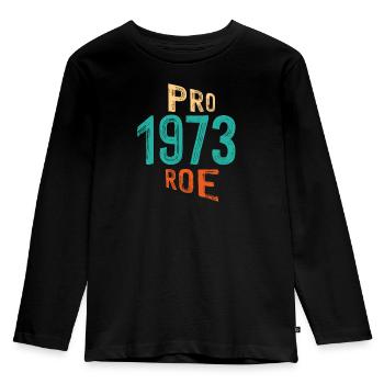 Pro 1973 Rogen - Kinder Premium Bio Langarmshirt - Schwarz - Vorne - AI Model Kid Male (0cm)