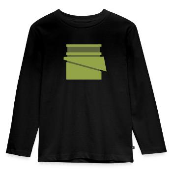Modern Bamboo 01 - Kids' Premium Longsleeve Shirt - black - Front - AI Model Kid Male (0cm)