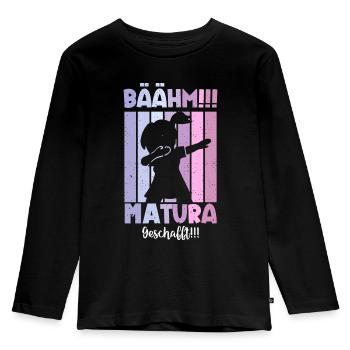 Matura Abschluss 2023 Matura Geschafft - Kinder Premium Bio Langarmshirt - Schwarz - Vorne - AI Model Kid Male (0cm)