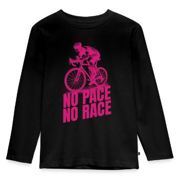 no pace no race - Kids' Premium Longsleeve Shirt - black - Front - AI Model Kid Male (0cm)