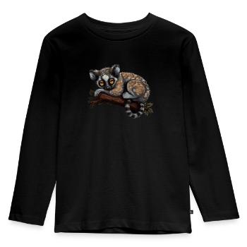 Lémurien à queue annelée Madagascar lémuriens animal - T-shirt manches longues Premium Enfant - noir - Devant - AI Model Kid Male (0cm)