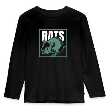 rat - T-shirt manches longues Premium Enfant - noir - Devant - AI Model Kid Male (0cm)