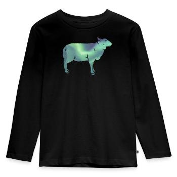Iceland Sheep Icelandic Sheep IcelandIc Lights - Kids' Premium Longsleeve Shirt - black - Front - AI Model Kid Male (0cm)
