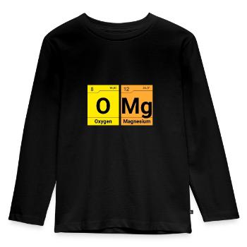 OMG Chemical Elements - Kids' Premium Longsleeve Shirt - black - Front - AI Model Kid Male (0cm)