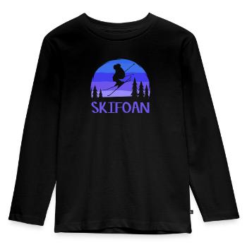 SKI - T-shirt manches longues Premium Enfant - noir - Devant - AI Model Kid Male (0cm)