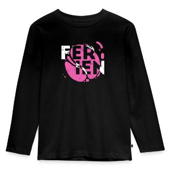 Ferien Schulfrei - Kinder Premium Bio Langarmshirt - Schwarz - Vorne - AI Model Kid Male (0cm)
