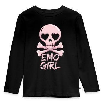 Emo Girl! - Kids' Premium Longsleeve Shirt - black - Front - AI Model Kid Male (0cm)
