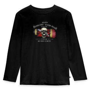 Taucher Belgian Extrem Diver - Kinder Premium Bio Langarmshirt - Schwarz - Vorne - AI Model Kid Male (0cm)