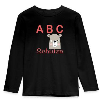 ABC-Schütze mit Hund - Kinder Premium Bio Langarmshirt - Schwarz - Vorne - AI Model Kid Male (0cm)