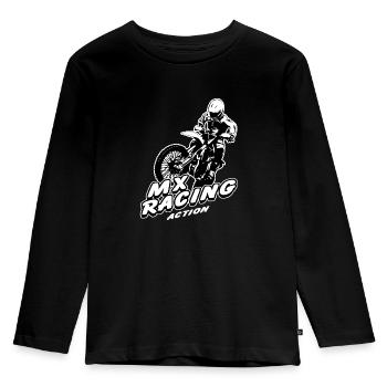 Supercross - Moto Cross - Motocross - Kids' Premium Longsleeve Shirt - black - Front - AI Model Kid Male (0cm)