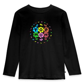 top-mom knallbunt - Kinder Premium Bio Langarmshirt - Schwarz - Vorne - AI Model Kid Male (0cm)