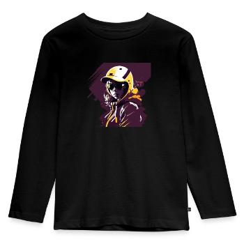 Madchen skateboard - Kinder Premium Bio Langarmshirt - Schwarz - Vorne - AI Model Kid Male (0cm)