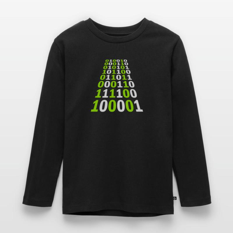 Langage de programme de code binaire T-shirt manches longues Premium Enfant