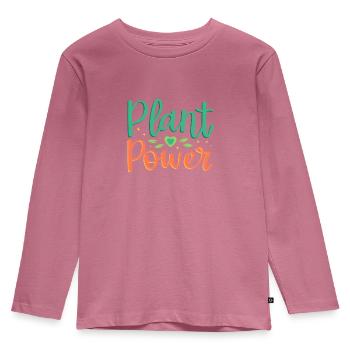 Power of plants - Kids' Premium Longsleeve Shirt - mauve - Front - AI Model Kid Female (0cm)