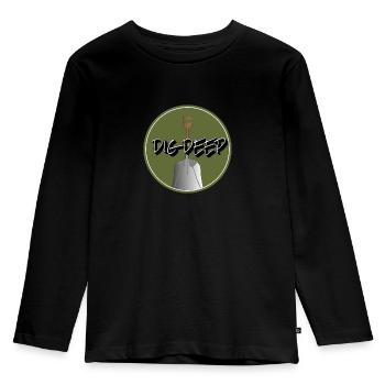 Dig deep shovel - Kids' Premium Longsleeve Shirt - black - Front - AI Model Kid Male (0cm)