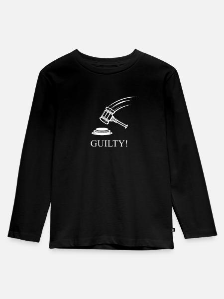 Schuldig! - Kinder Premium Bio Langarmshirt - Schwarz