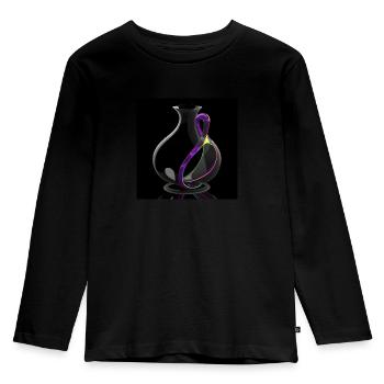 Kleinsche Flasche -02- - Kinder Premium Bio Langarmshirt - Schwarz - Vorne - AI Model Kid Male (0cm)