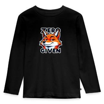 Zero Given - Fuchs Illustration - Kinder Premium Bio Langarmshirt - Schwarz - Vorne - AI Model Kid Male (0cm)