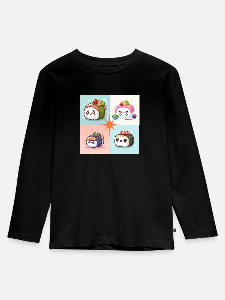 Sushi Go - Kids' Premium Longsleeve Shirt - black