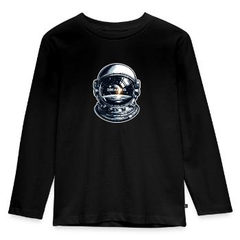 Dream Big - Astronaut Illustration - Kids' Premium Longsleeve Shirt - black - Front - AI Model Kid Male (0cm)