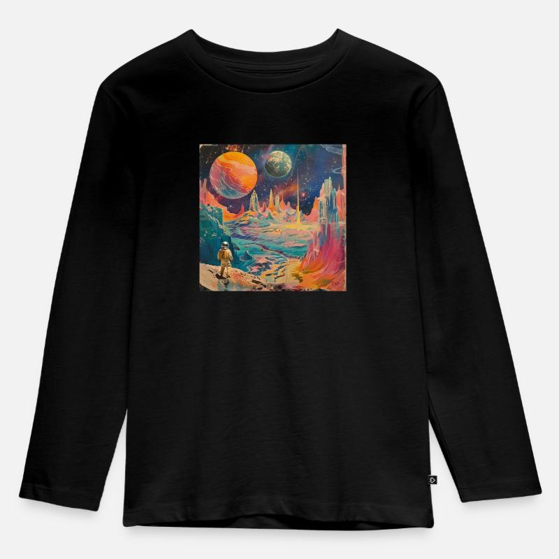 City - Kinder Premium Bio Langarmshirt - Schwarz