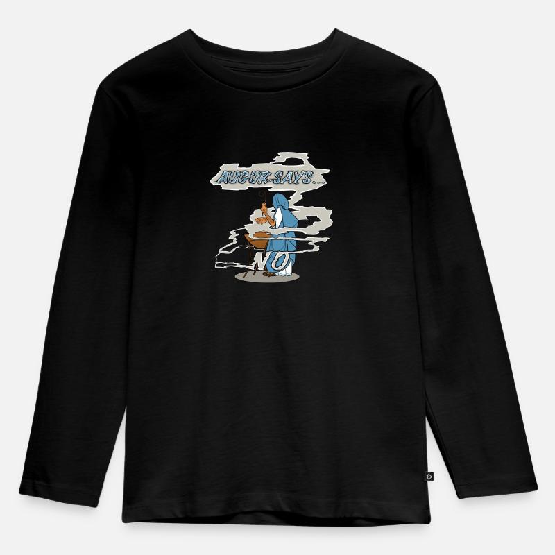 Augur Say's No - Kinder Premium Bio Langarmshirt - Schwarz
