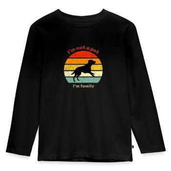 Retro Labrador - Kids' Premium Longsleeve Shirt - black - Front - AI Model Kid Male (0cm)