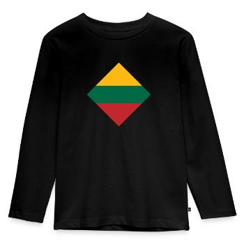 Lithuania - Kids' Premium Longsleeve Shirt - black - Front - AI Model Kid Male (0cm)