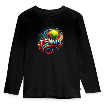 Tennis is the sport for women and men - Kids' Premium Longsleeve Shirt - black - Front - AI Model Kid Male (0cm)