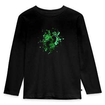 Éclaboussure de couleur d'empreinte de bébé - T-shirt manches longues Premium Enfant - noir - Devant - AI Model Kid Male (0cm)