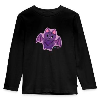 Cuddly bat - Kids' Premium Longsleeve Shirt - black - Front - AI Model Kid Male (0cm)