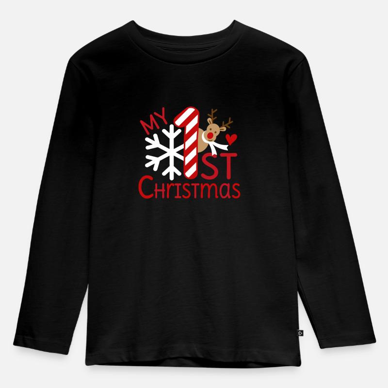 My First Christmas - Kids' Premium Longsleeve Shirt - black