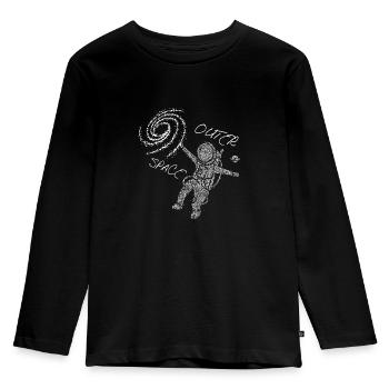 Raumfahrer Astronaut Outer Space - Kids' Premium Longsleeve Shirt - black - Front - AI Model Kid Male (0cm)