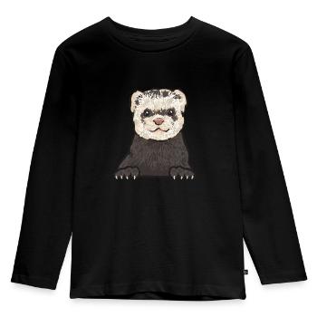 Ferret Owner Ferret - Kids' Premium Longsleeve Shirt - black - Front - AI Model Kid Male (0cm)