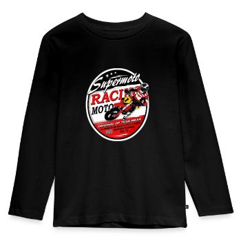 Supermoto - Supermotard - Kids' Premium Longsleeve Shirt - black - Front - AI Model Kid Male (0cm)