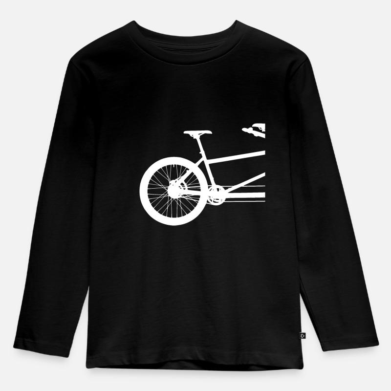 Tandem hinten - Kinder Premium Bio Langarmshirt - Schwarz