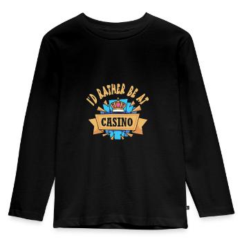 Casino - T-shirt manches longues Premium Enfant - noir - Devant - AI Model Kid Male (0cm)