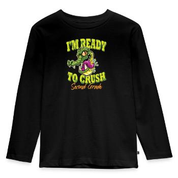 Je suis prêt à lier la deuxième classe - T-shirt manches longues Premium Enfant - noir - Devant - AI Model Kid Male (0cm)