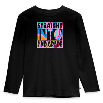 Directly into the 2 grade student schoolgirl - Kids' Premium Longsleeve Shirt - black - Front - AI Model Kid Male (0cm)
